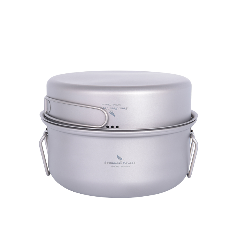 Camping Cooking Kits - Boundless Voyage Titanium Steamer Outdoor Camping