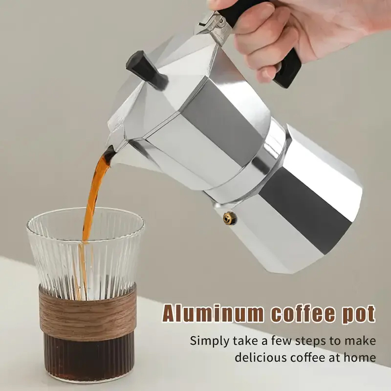 Camping Cooking Gear - Classic Aluminum Moka Pot 50-300ML Household