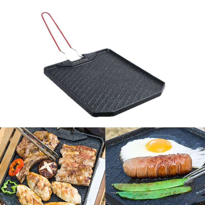 Camping Cooking Heater - Outdoor camping barbecue pan Household non-stick