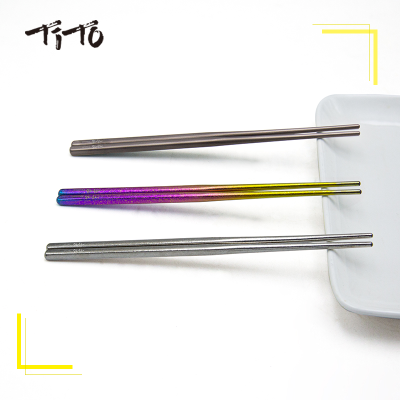 Camping Cooking Utensils Kit - TiTo tinh khiết titanium đũa bộ