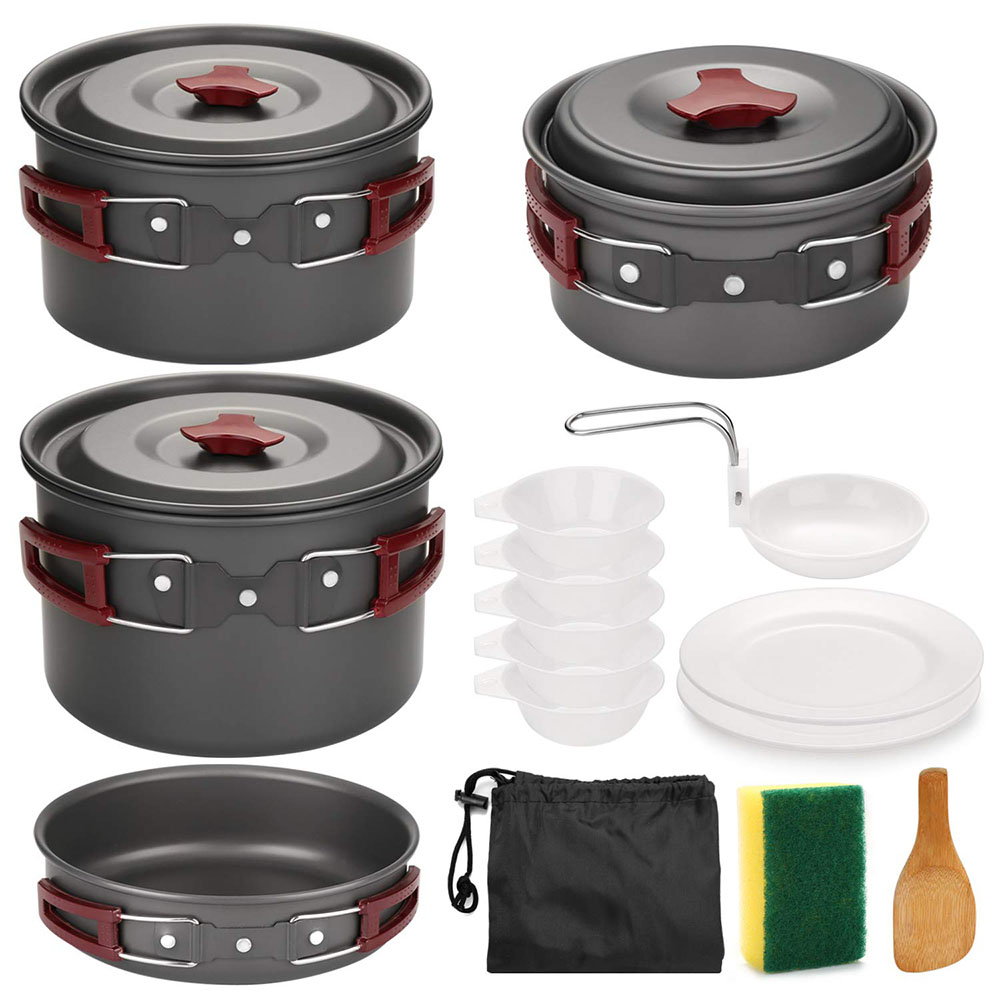 Camping Cooking Rice - Outdoor Camping Cookware Kit Non Stick