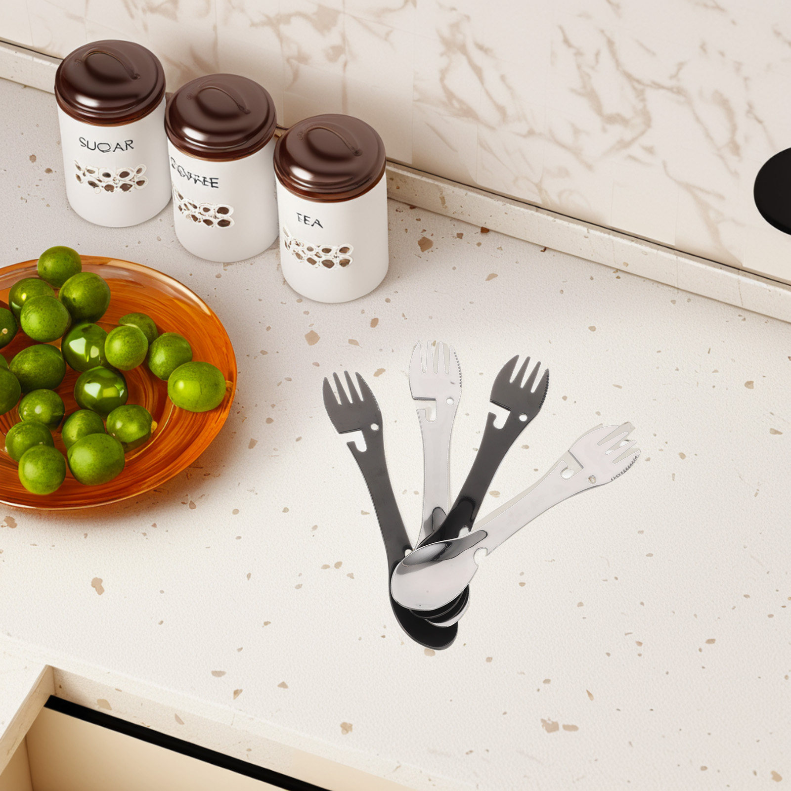 4Pcs Compact Camping Utensil S - đánh giá và giá Camp Spork Set