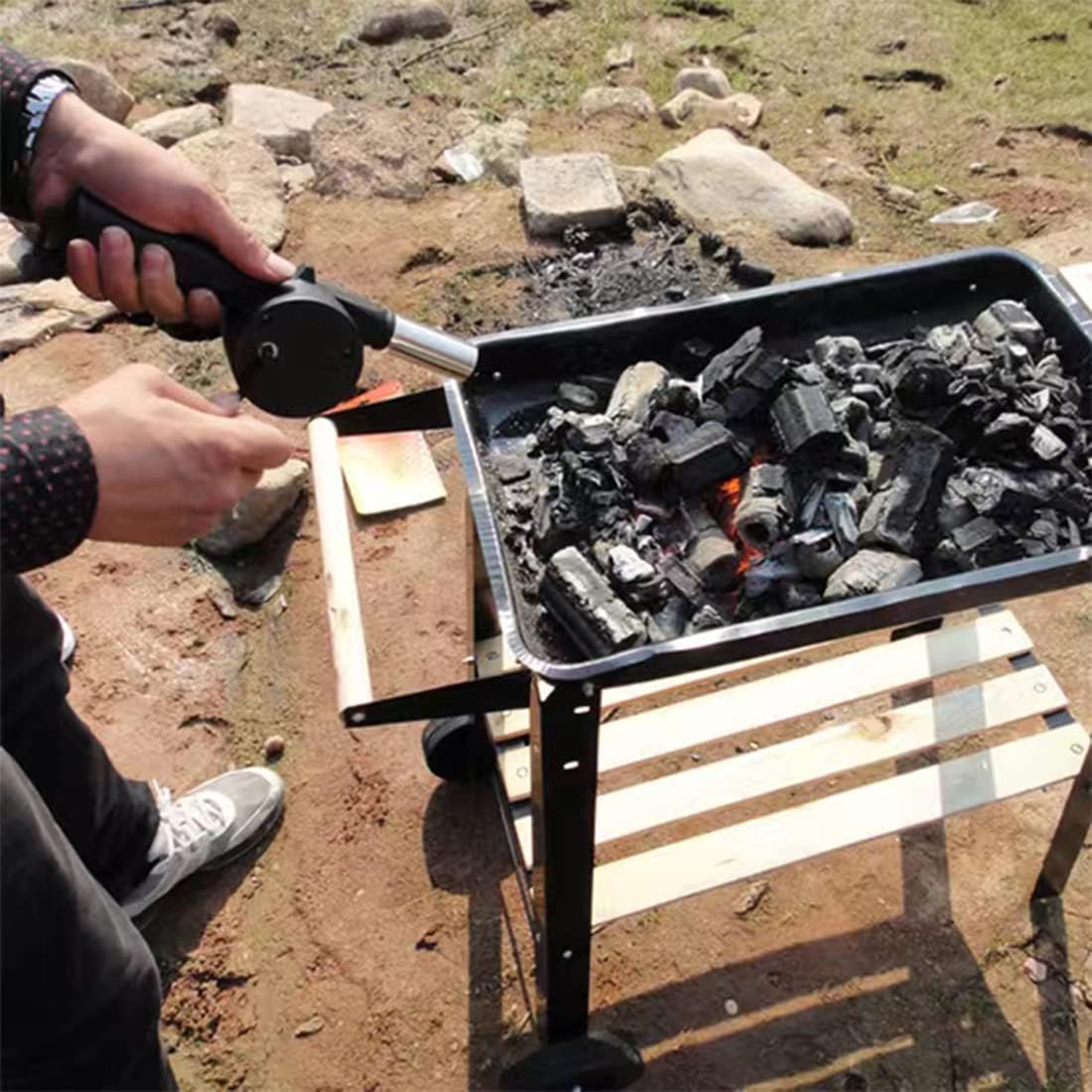 Outdoor Cooking Barbecue Blowe - đánh giá và giá Camping Cooking Accessories Set