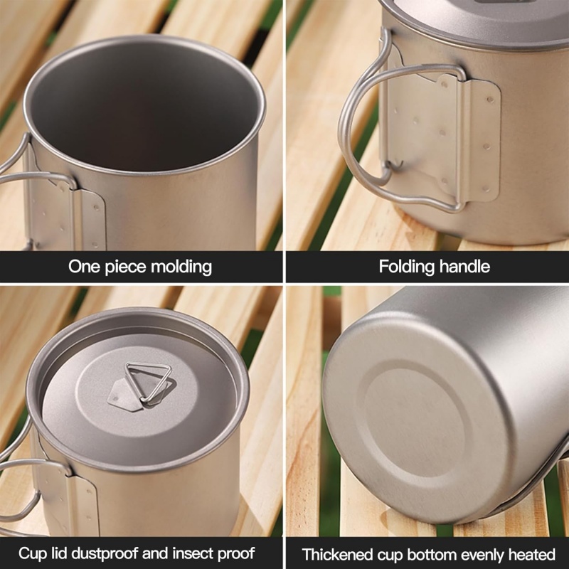 Titanium Camping Mug with Fold - đánh giá và giá Camping Cooking Gadgets