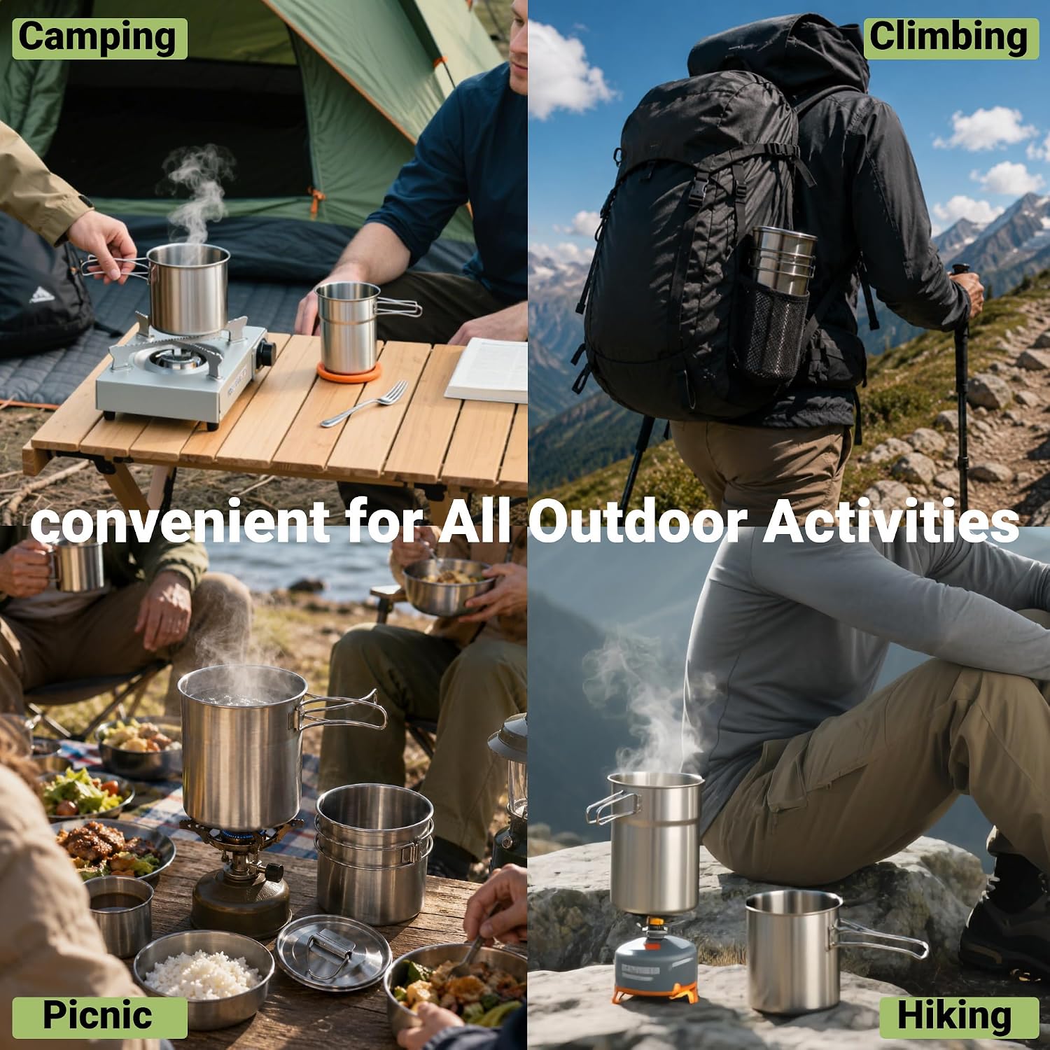 Foldable Camping Cups Mugs Cam - đánh giá và giá Camping Cooking Rice