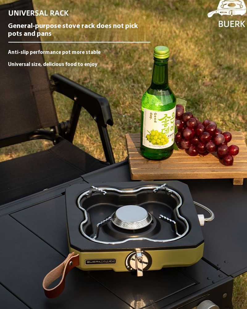 Buerk Desktop Outdoor Gas Stov - đánh giá và giá Camping Cooking Windshield