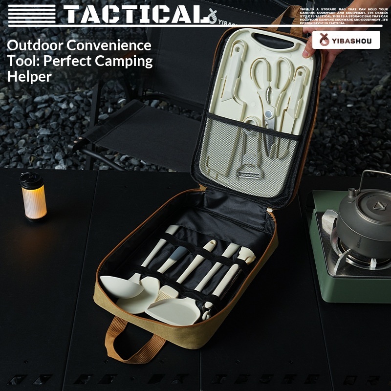 Portable 9Pcs Camping Kitchenw - đánh giá và giá Camping Cooking Pots And Pans