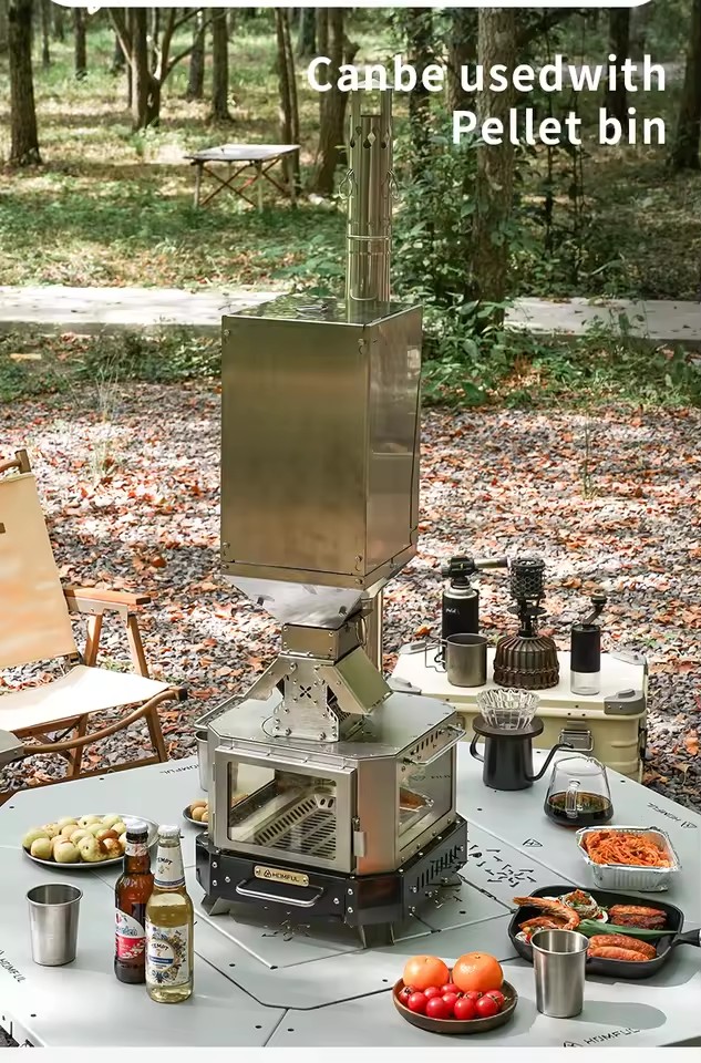 HOMFUL Portable Firewood Stove - đánh giá và giá Camping Cooking Windshield