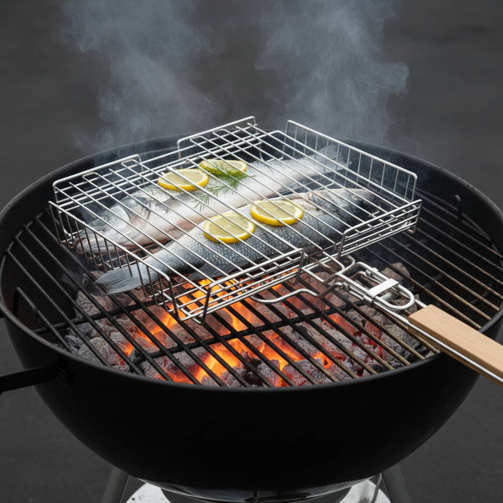 Wood Handle Grill Basket Porta - đánh giá và giá Camping Cooking Gear