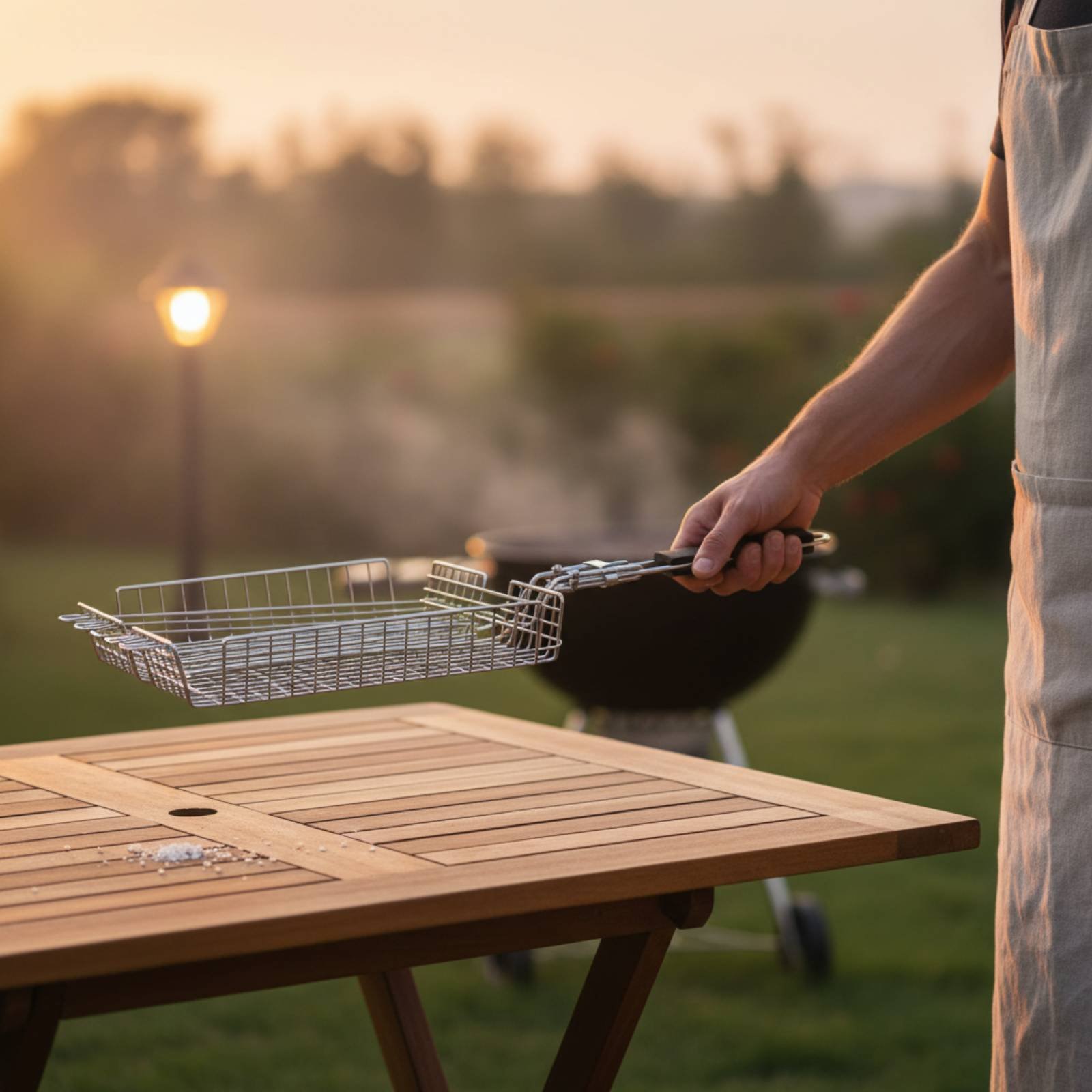Wood Handle Grill Basket Porta - đánh giá và giá Camping Cooking Gear