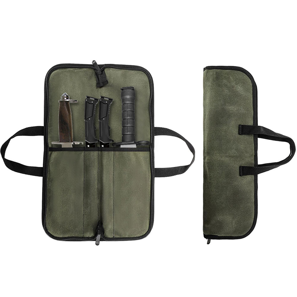 Waxed Canvas Knife Roll Bag Mu - đánh giá và giá Camping Cooking Gadgets