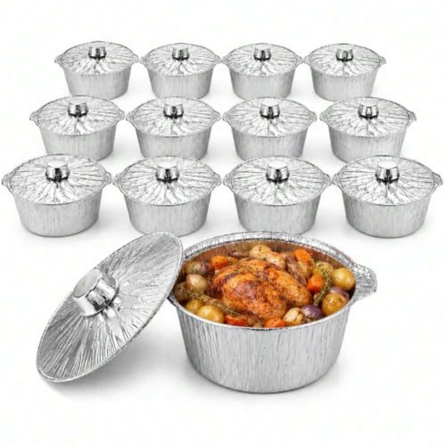 12 Pack Disposable Pot With Li - đánh giá và giá Camping Cooking Pots And Pans
