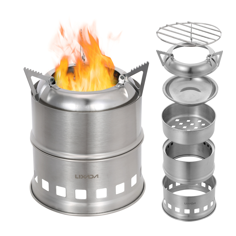 Lixada Stainless Steel Wood St - đánh giá và giá Camping Cooking Windshield