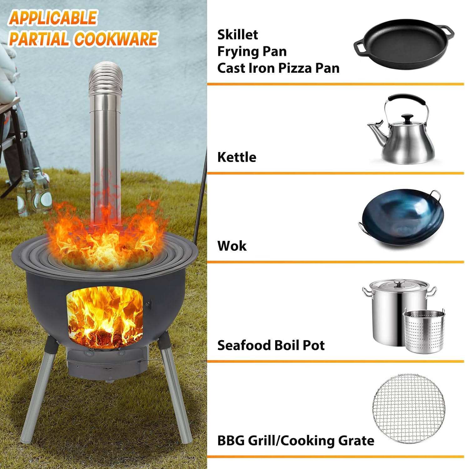 Portable Wood Burning Rocket S - đánh giá và giá Camping Hiking Cooking
