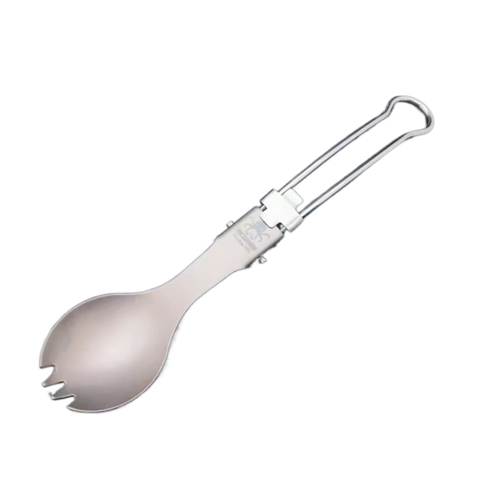 Half Polished Titanium Folding - đánh giá và giá Camp Spork Set