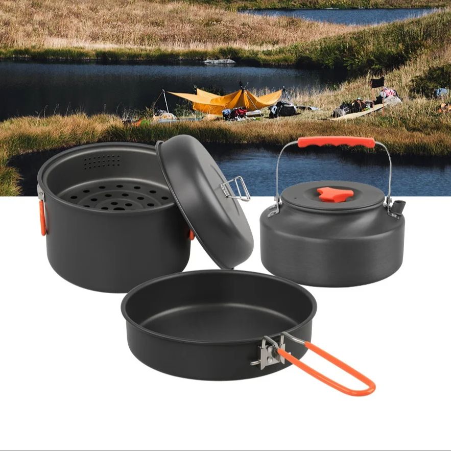 Outdoor Cookware Set Camping C - đánh giá và giá Camping Cooking Pots And Pans