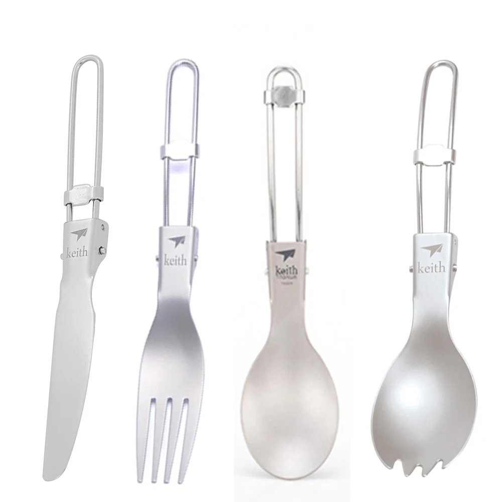 Keith Outdoor Titanium Folding - đánh giá và giá Camp Spork Set