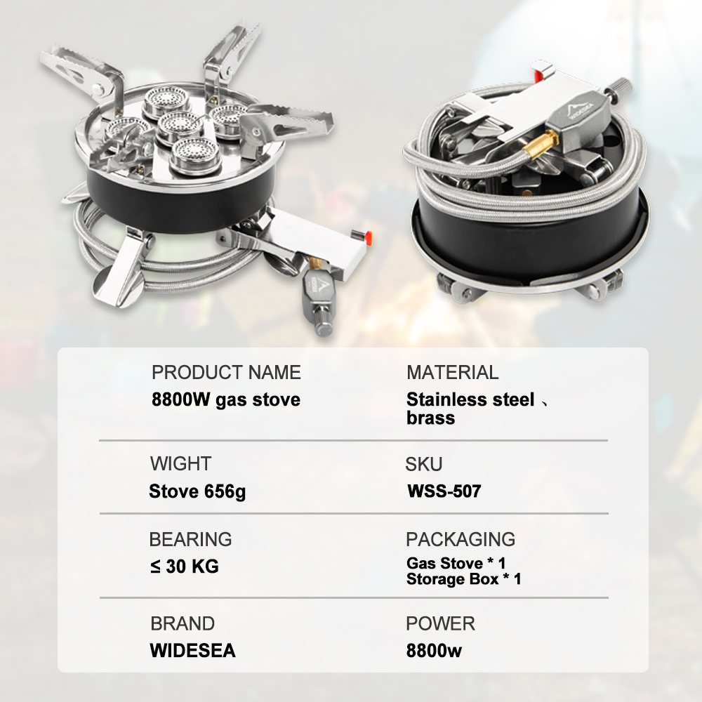Widesea Camping 8800W Gas Stov - đánh giá và giá Camping Cooking Windshield