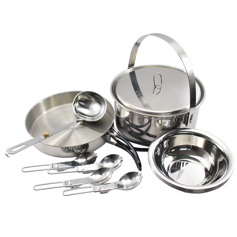4P Stainless Steel Camping Coo - đánh giá và giá Camp Spork Set