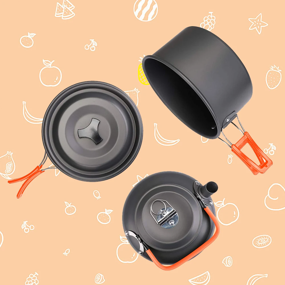 Camping Cookware Kit Kettle Po - đánh giá và giá Camping Cooking Kits