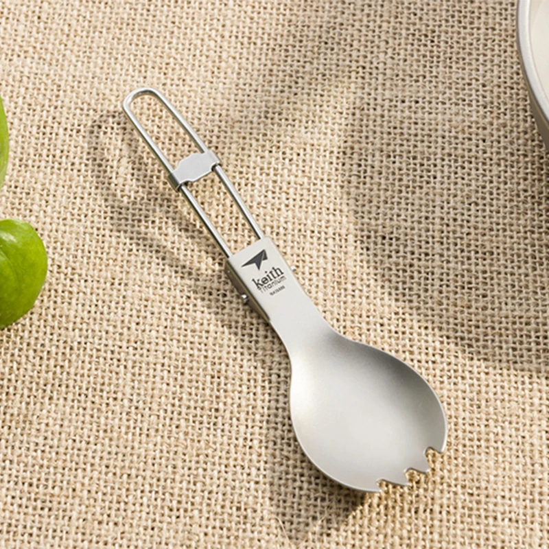 Keith Titanium Spork Foldable  - đánh giá và giá Camping Cooking Utensils Kit