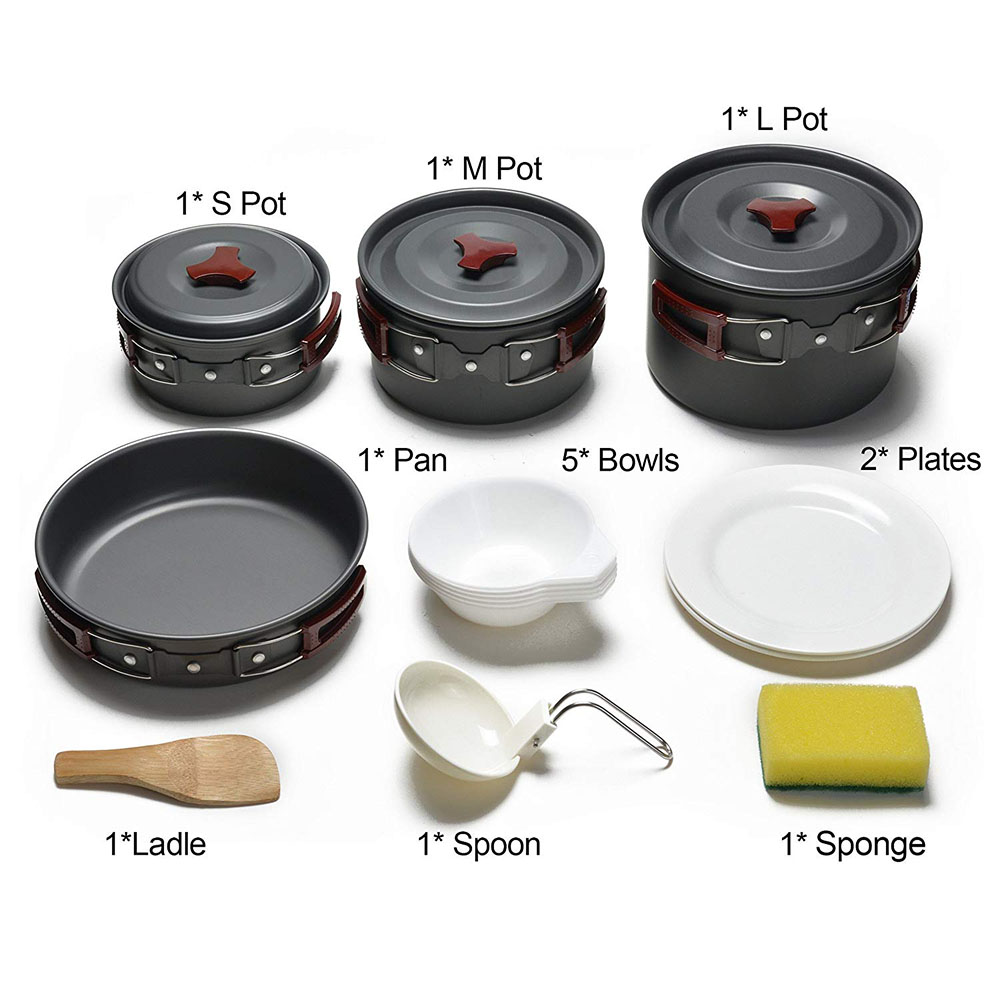 Outdoor Camping Cookware Kit N - đánh giá và giá Camping Cooking Rice