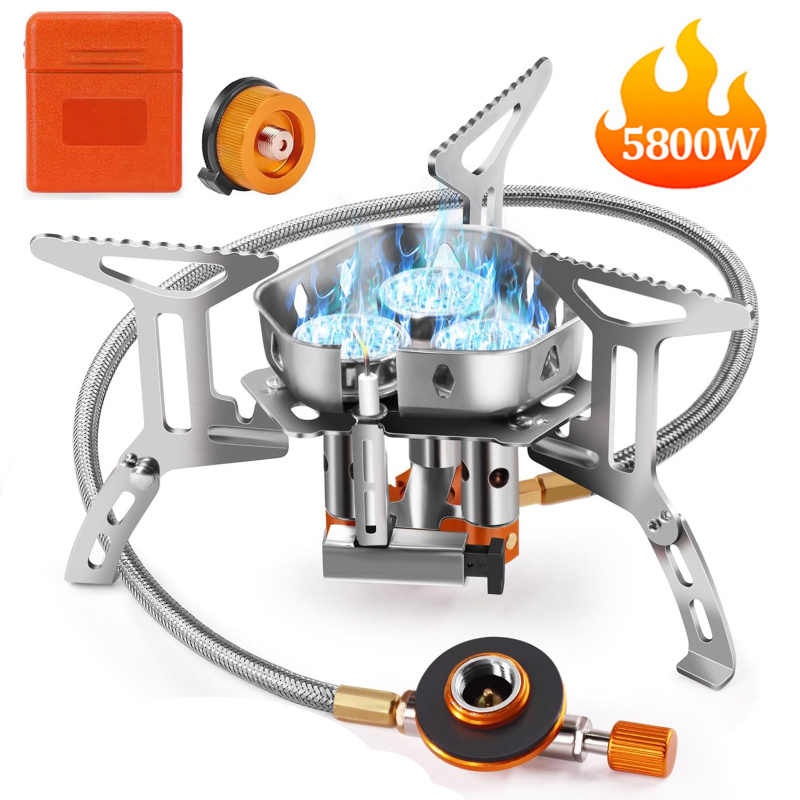 5800W High-Power Camping Gas S - đánh giá và giá Camping Cooking Windshield