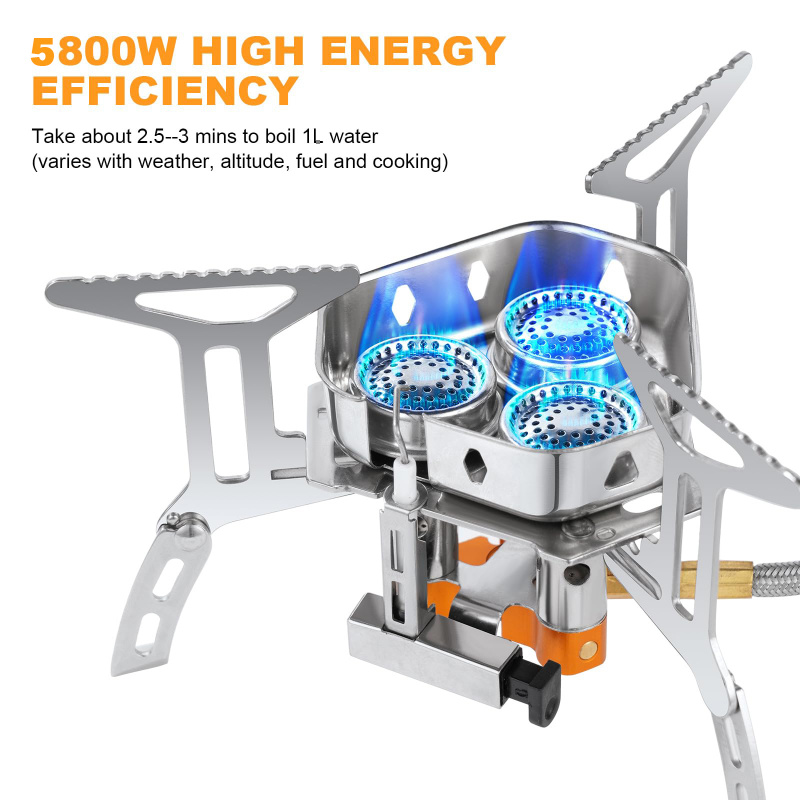 5800W High-Power Camping Gas S - đánh giá và giá Camping Cooking Windshield