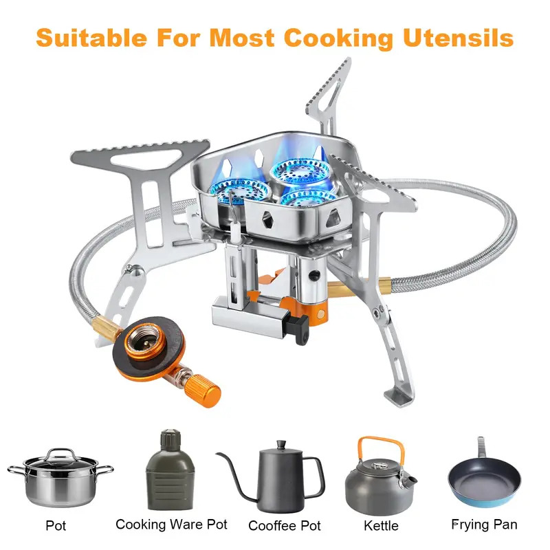 5800W High-Power Camping Gas S - đánh giá và giá Camping Cooking Windshield