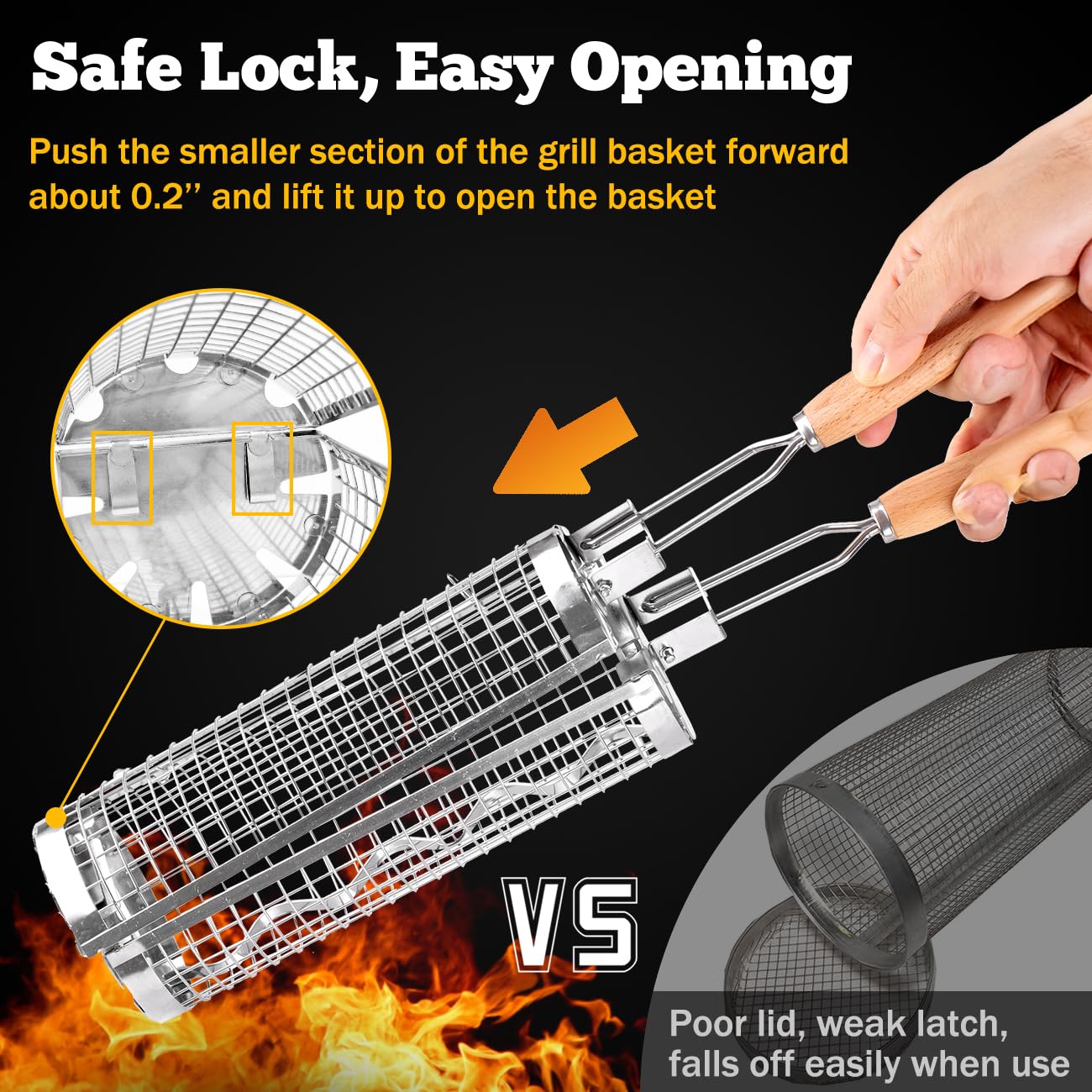 BUYYES Rolling Grill Basket BB - đánh giá và giá Camping Cooking Youtube